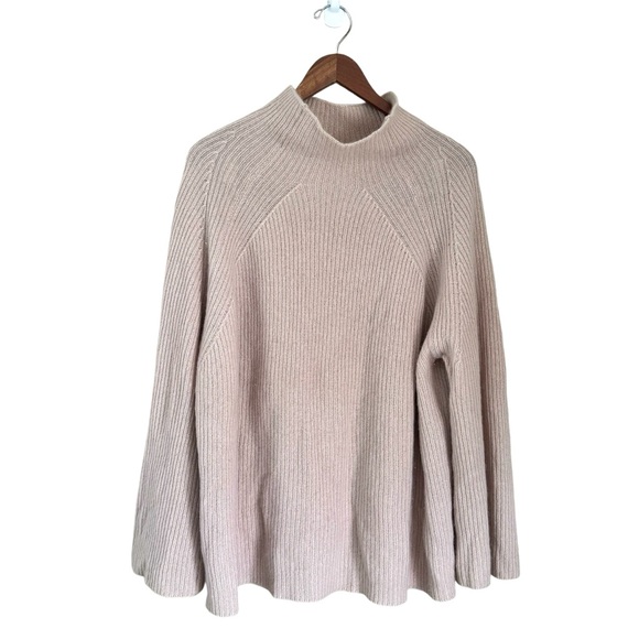 NakedCashmere Sweaters - Naked Cashmere Mock Neck Loose Fit Fine Knit Sweater Mauve Pink Size Large